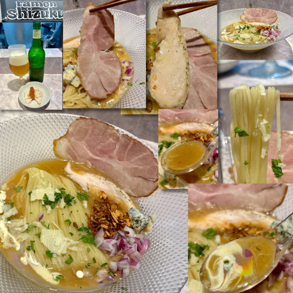 「【限定】冷し蟹ビスクラーメン1400円+ハートランド」@shizukuの写真