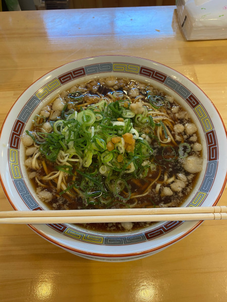 「素そば大盛こってり（ラード）」@中華そば つぼ万の写真