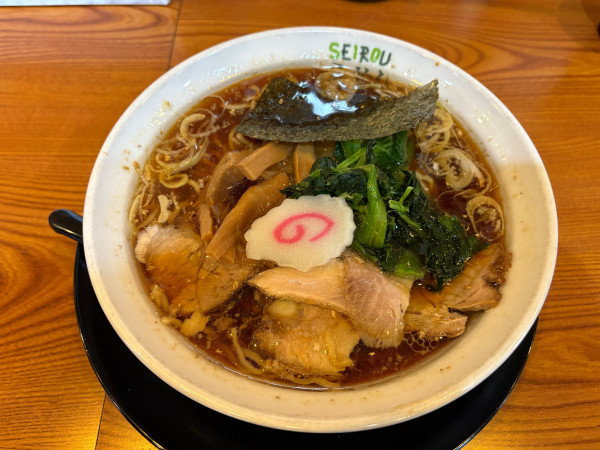 「生姜醤油ラーメン　880円　麺硬め」@新潟長岡らーめん みずさわ 東大宮店の写真