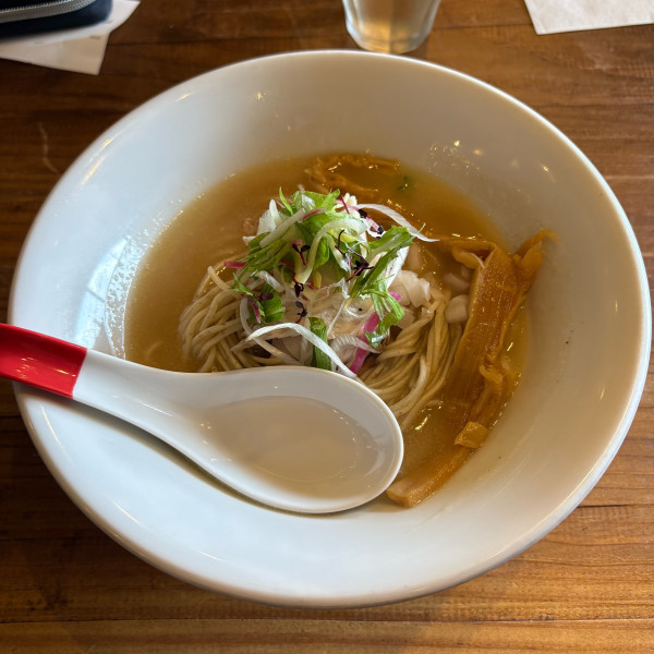 「ムースの様な地鶏スープ+醤油と煮干しの替え玉」@soisの写真