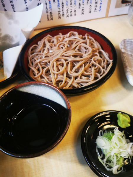 「もりそば（お酒のセット）」@そば処 信濃の写真