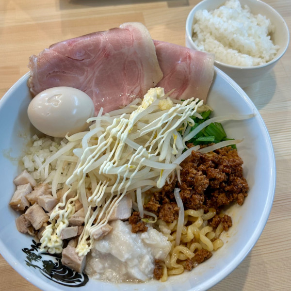 「特製背脂纏そば＋小ライス」@麺屋 大獅子の写真