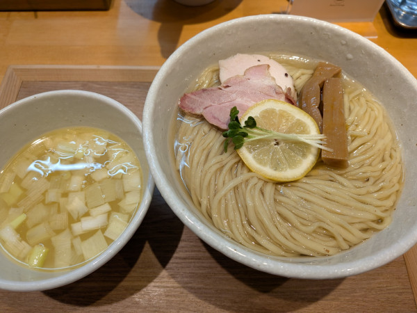 「昆布水つけ麺(塩)980円+大盛180円」@Hamano Comugiの写真