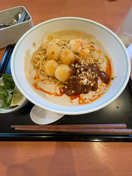 「オリエンタル冷豆乳坦々麺　1496円」@デニーズ 中村橋店の写真