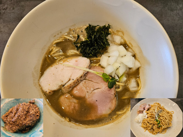 「濃厚飲む煮干しラーメン+煮干し和え玉」@攻ニボの写真