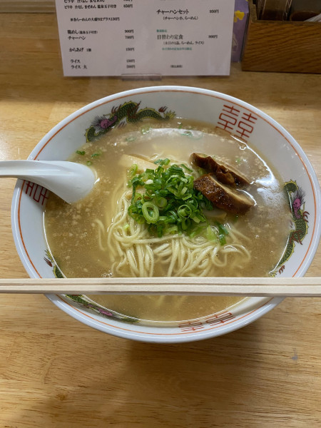 「らーめん　にんにく風味　塩　大盛」@鶏めし ラーメン さん-いちの写真