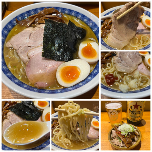 「特製塩ラーメン1500円ビールアテ付き700円」@中華そばの店 りょうがの写真
