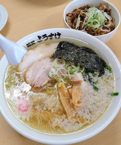 「限定塩ラーメン+チャーシュー丼」@麺屋 ようすけの写真