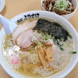 限定塩ラーメン+チャーシュー丼
