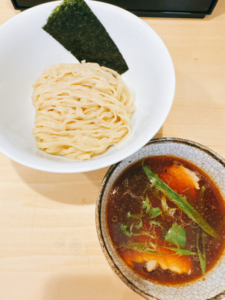 「軍鶏つけそば 醤油」@麺庭 つむぎの写真