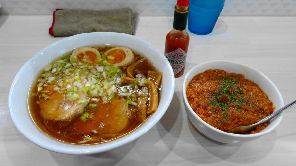 「特製中華そば（1,000円）＋トマトカレーご飯（400円）」@中華そば ふくみみの写真