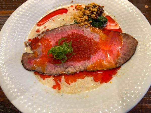 「和牛といくらの冷たいアーモンド担々麺」@MENSHO Districtの写真