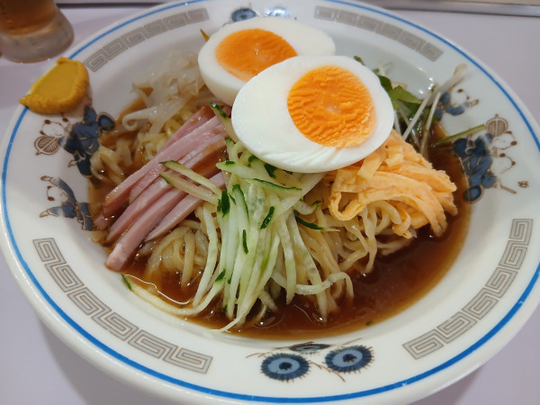 「冷し中華そば（TPゆでたまご）800円（700円＋100円）」@中華料理 金来の写真