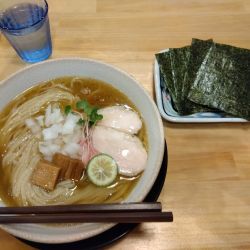 鯖煮干し冷やし塩ラーメン