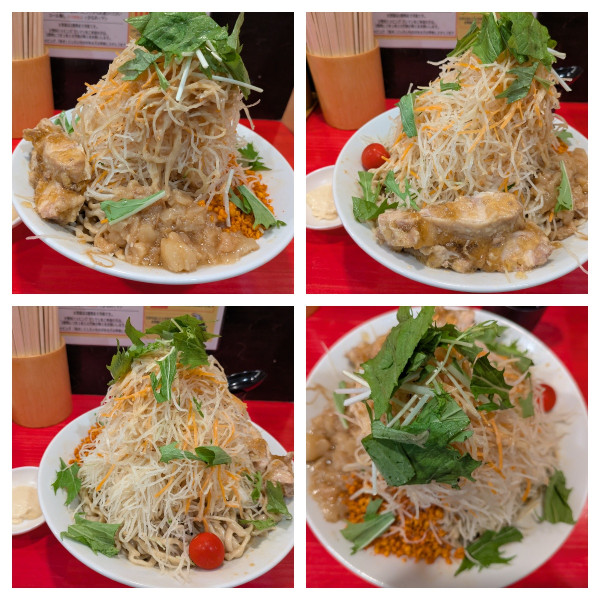 「【限定】冷やし中華➕麺増し600グラム申請」@鷹の目 獨協大学前本店の写真