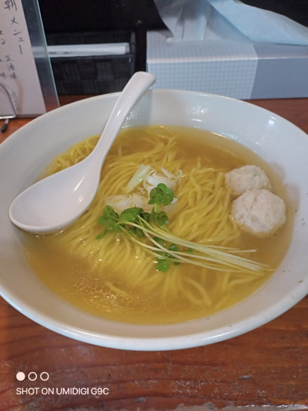 「塩ラーメン+つくね追加」@中華そばつけそば 千思萬考の写真