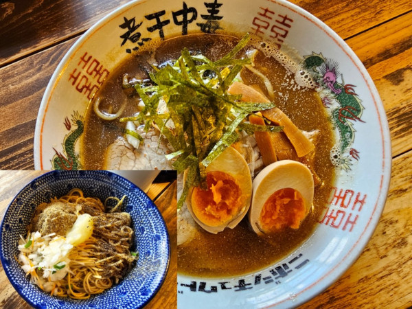 「焙煎深煎り煮干し＋黒酢の和え玉　980＋300円」@煮干結社 弘前店の写真