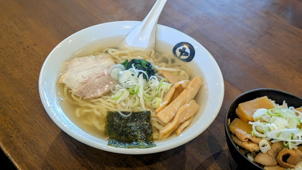 「朝ラー＋ミニもつ丼（600円＋400円）」@伊藤商店 山形中野店の写真