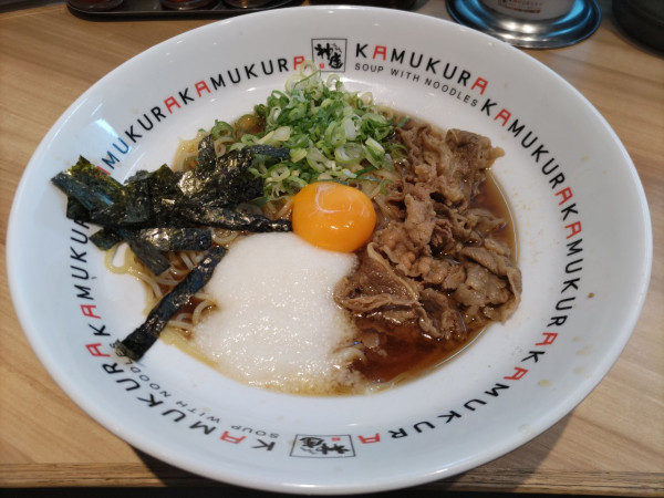 「冷たい牛とろ玉ラーメン」@どうとんぼり神座 ヨドバシAkiba店の写真