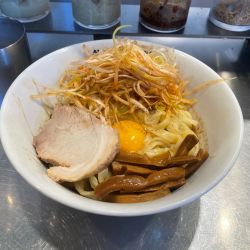 リッチ辛ネギ釜玉中華そば大1200+LINE辛ネギ増し