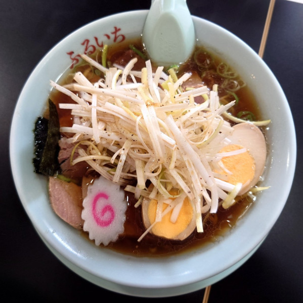 「旨ネギチャーシュー麺+煮卵（1290円）」@青梅ラーメン マルフル食堂 旧青梅街道店の写真