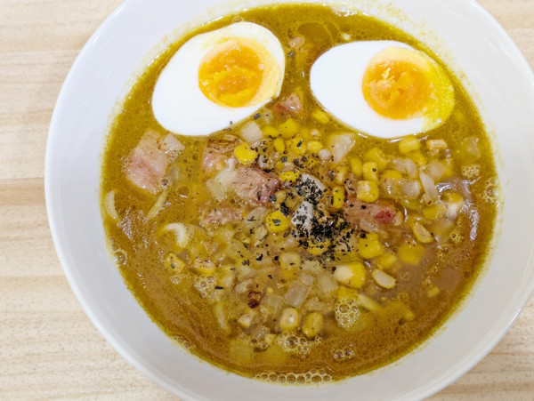 「カレーラーメン(+半玉)」@古町めんの坊の写真