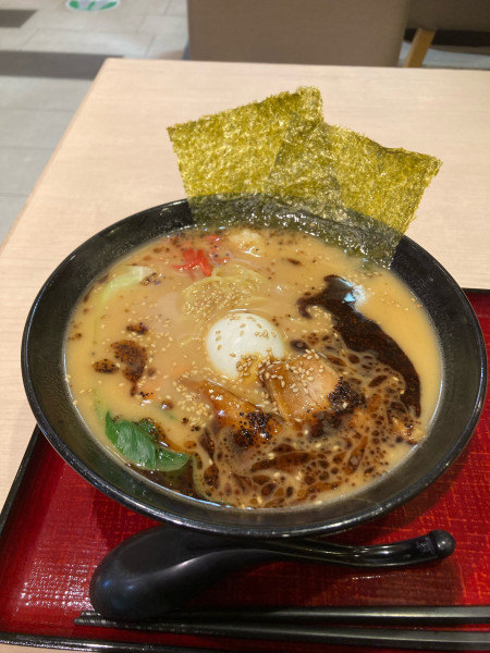 「家系豚骨ラーメン」@らーめん村里木 友部SA（下り）の写真