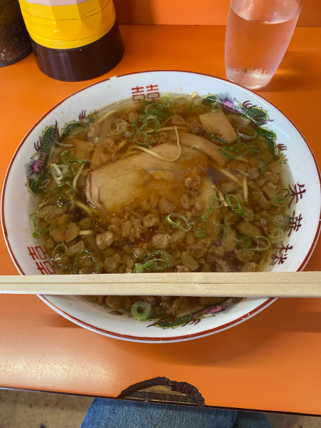 「中華そばカタメアブラオオメ」@朱華楼 川口店の写真