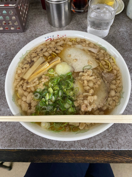 「中華そば大盛脂マシマシニンニクトッピング」@つたふじ 福山支店の写真