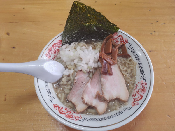 「背脂煮干中華　和え玉　900+300円」@福島屋の写真