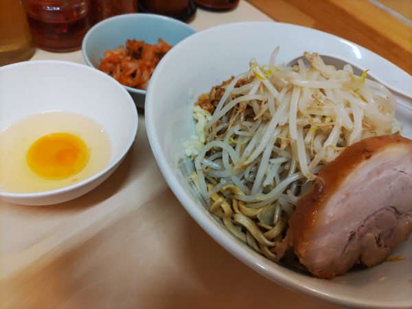 「油そば 1030円 キムチ120円」@自家製ラーメン 大者の写真