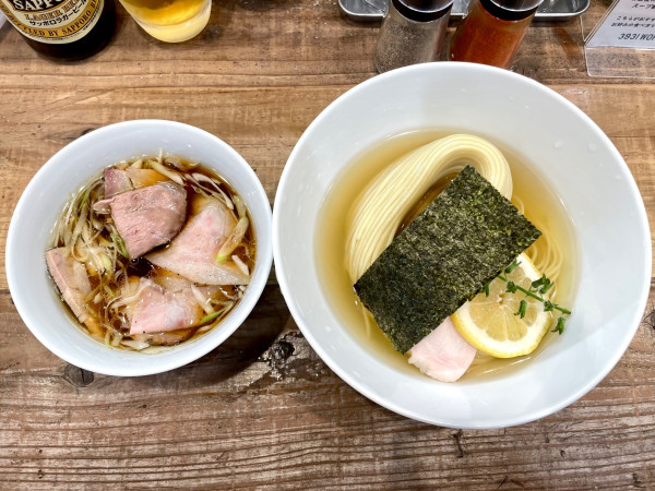 「昆布水つけ麺 大盛 醤油 1170円」@3931WORKS.の写真