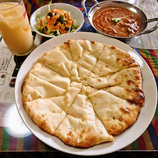 「Ａセット＋チーズナンに変更」@ニューデリの写真