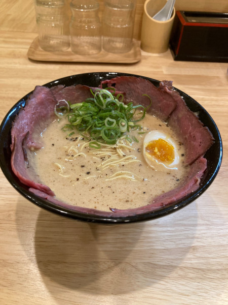 「和牛白湯らーめん（１０００円）」@麺屋 鴨のち牛の写真