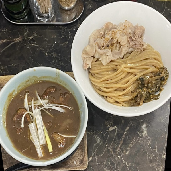 「トンニボつけそば」@群青の写真