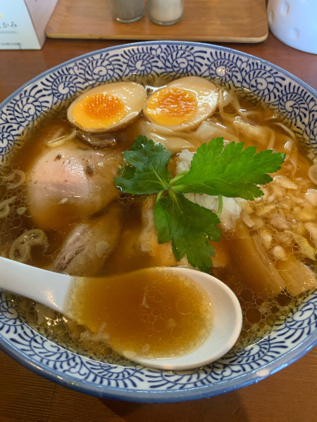 「地鶏ワンタンそば味玉付き」@地鶏中華そば さやまの写真