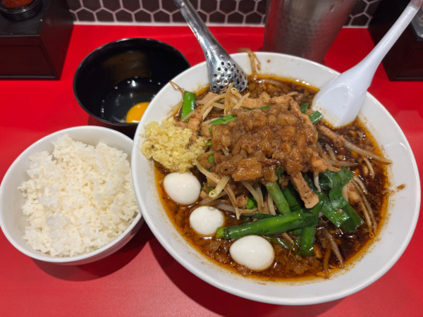 「鬼ソバセットショウガ背脂　まさお」@すず鬼直伝スタミナらーめん かわさ鬼の写真