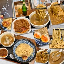 カレーつけそば(並)+旨辛ひき肉+割れくん玉+ﾊｰﾄﾗﾝﾄﾞ