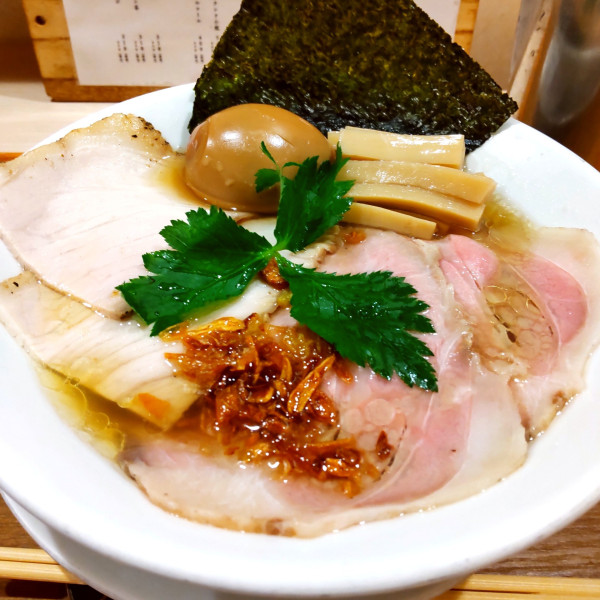 「黄金貝らーめん 特製（￥1,500）＋メンマ（￥150）」@なにわ麺次郎 然の写真
