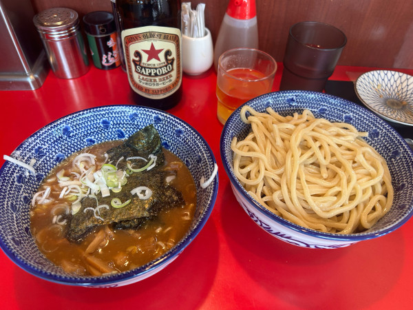 「つけ麺　メンマ　瓶ビール」@自家製中華そば 勢得の写真