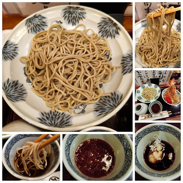 「天丼セットの冷やそば」@手打ちそば 上野 味喜庵の写真