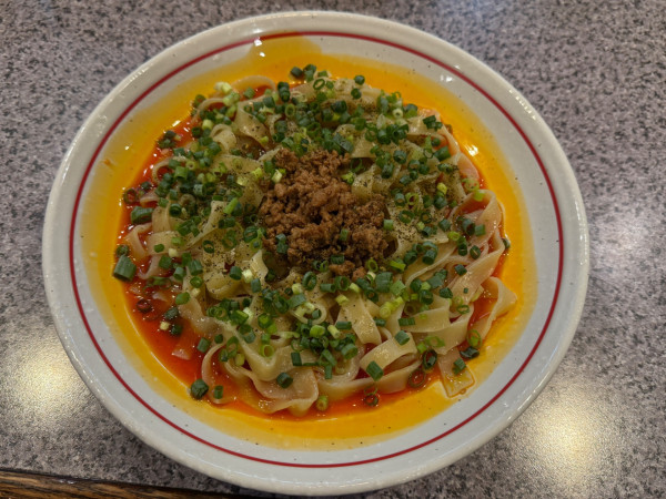 「汁なし担担麺(山椒あり)1150円＋ご飯小150円」@ネワ屋の写真