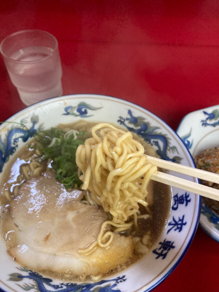 「ラーメン730　小チャーハン600」@中華 萬来軒の写真