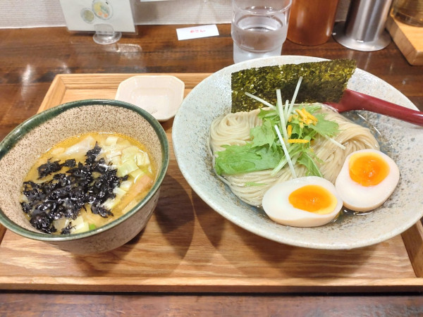 「限定　ハマグリ昆布水つけ麺＋わさび茶漬け」@KUMAGAYA RAMEN STANDの写真