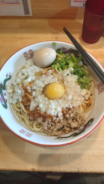 「背脂そば　にんにくなし　味玉トッピング　ガチャ」@葵春堂の写真