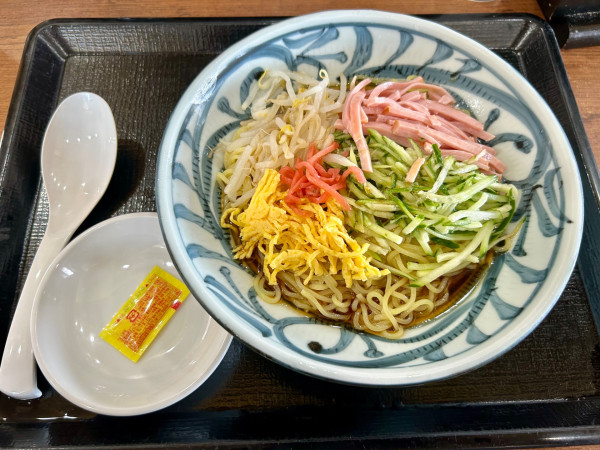 「冷やし中華(650-100-30=520¥)」@北海道らぁめん伝丸 6号ひたちなか田彦店の写真