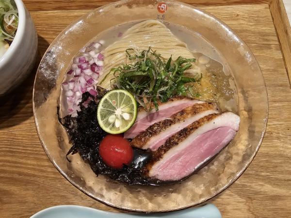 「【限定】しじコン～すだちと鰹ジュレ添え　1300円」@つけ蕎麦 津桜の写真