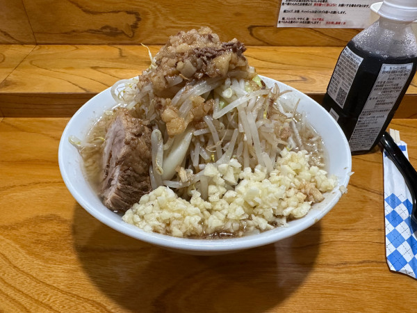 「ラーメン200gニンニクマシ野菜マシ脂アリ」@夢を語れ 長野の写真