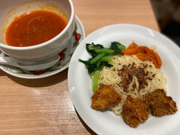 「【期間限定】とろける和豚カツの冷製トマトつけ麺1200円」@太陽のトマト麺 川崎アゼリア店の写真
