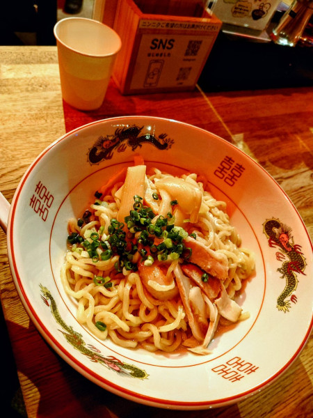 「油そば 大盛」@屋台ラーメン 提灯の写真